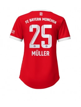 Bayern Munich Thomas Muller #25 Heimtrikot für Frauen 2022-23 Kurzarm